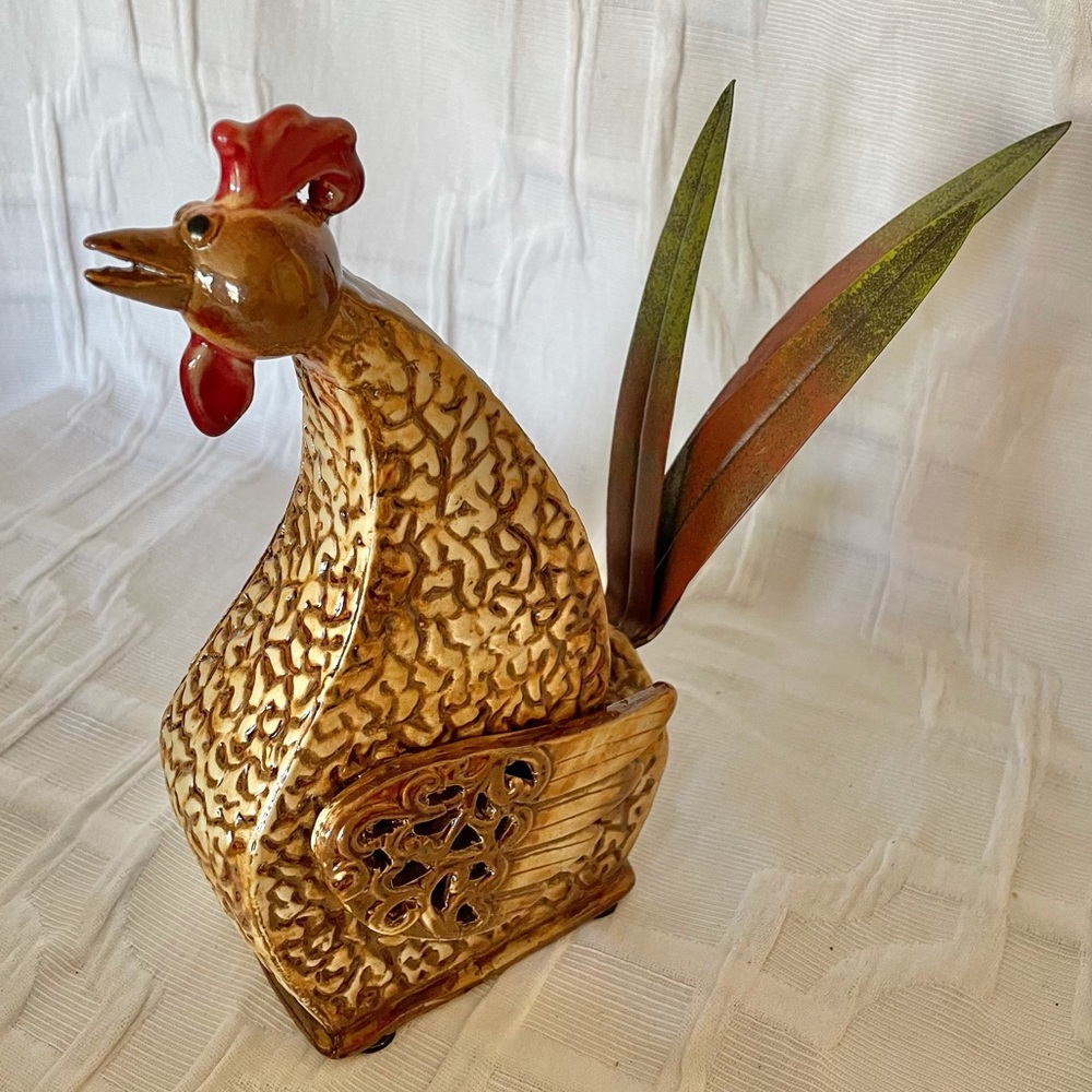 Ceramic Folk Art Rooster